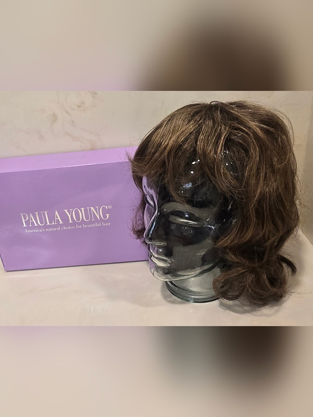 Paula Young Short Wavy Brown Women's Wig Phoebe Style Box